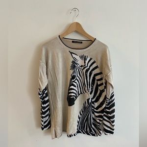 Sweater with Zebra pattern
